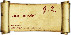 Gutai Kunó névjegykártya